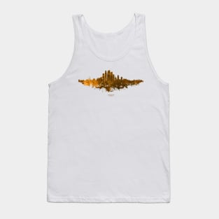 Los Angeles City Skyline - Watercolor Orange, Brown Tank Top